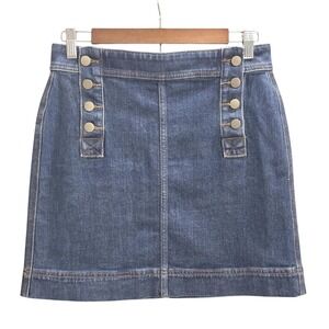 LOFT A-Line Denim Mini Skirt‎ XS Preppy Academia Coquette Casual Summer Beach